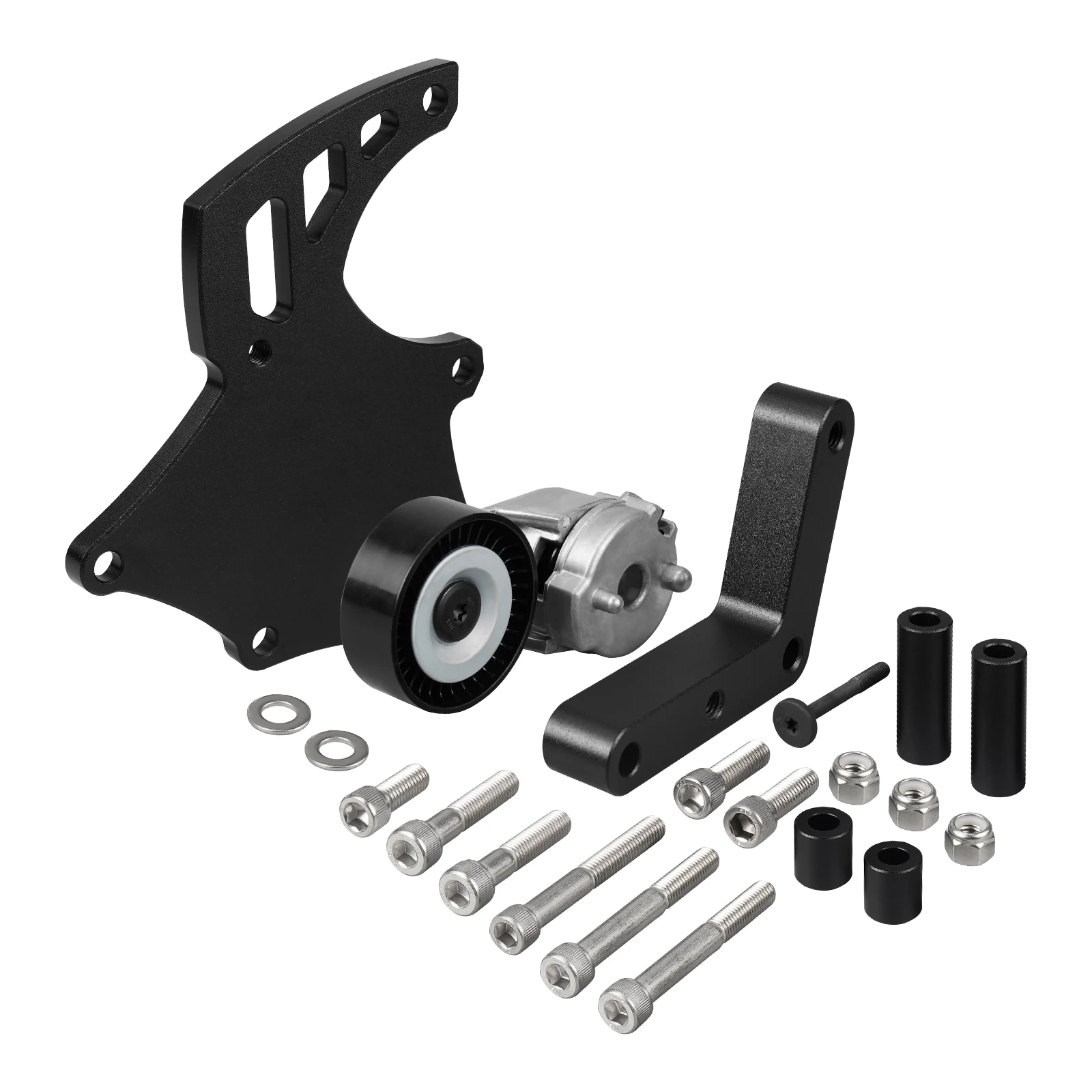 

BEVINSEE LS Sanden 508 A/C Compressor Bracket W/Tensioner Kit for Chevrolet for GMC for SUV/Truck Vortec Engines 1999-2013
