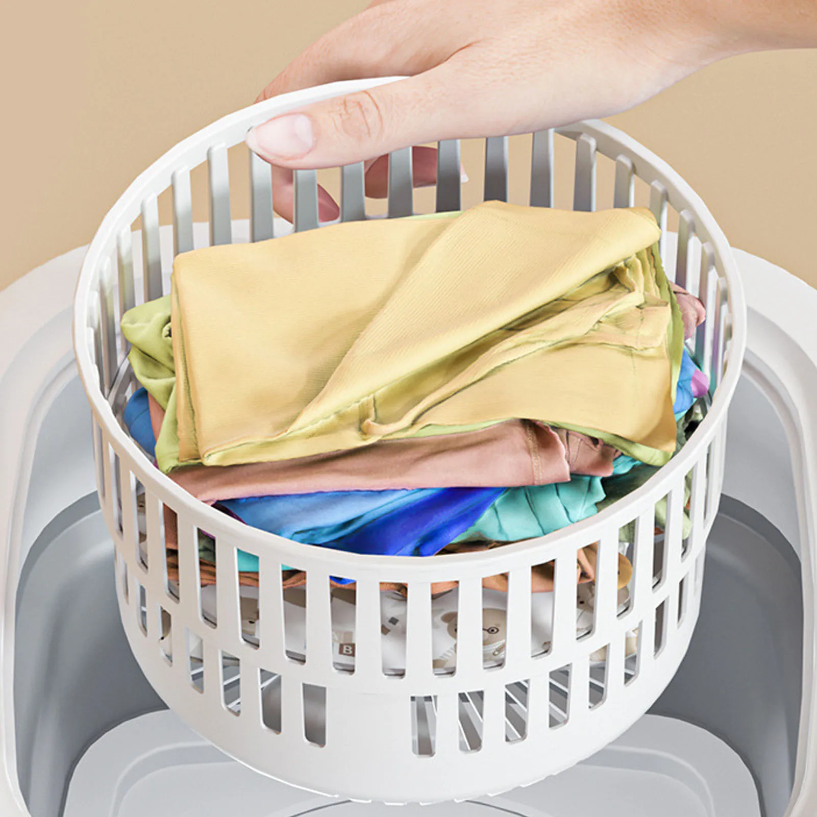 Mini Foldable Washer 60W 10L Capacity IPX4 Waterproof Portable Washing Machine for Dorm Travel US Plug 100 to 240V mini washing machine