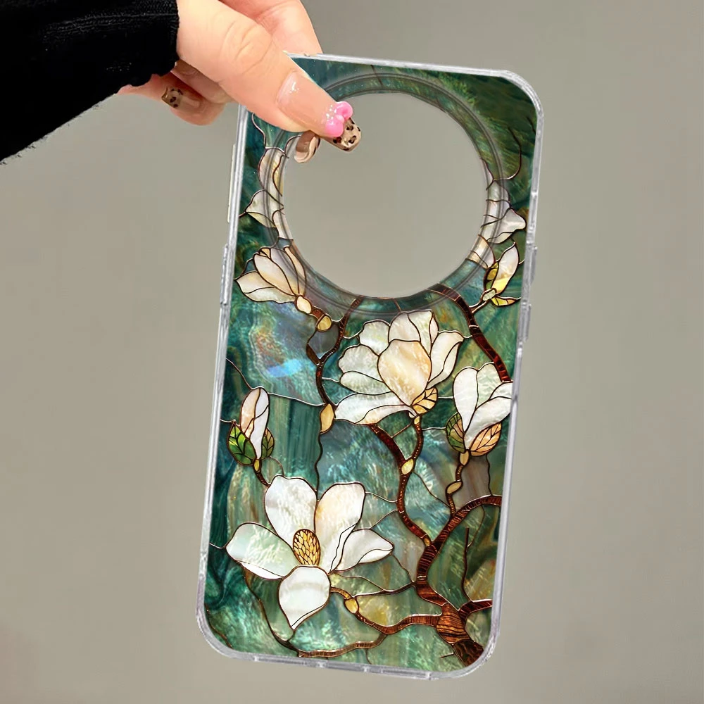 Korean Retro Gradient Rose Flower Phone Case