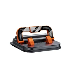 Universal 360° Rotatable Car Phone Holder with Number Plate Dashboard Mount - Easy Install (Orange)