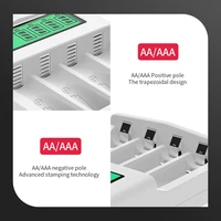 For AA/AAA Rechargeable Battery Charger LCD Display Portable Universal Adapter USB Cable Type C Interface Fast Charging Tool 6