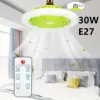 Smart Ceiling Fan Light E27 30W Remote Control LED Lamp Fan Dimmable AC 85-265V For Garage Light Office Room Bedroom Decoration 1