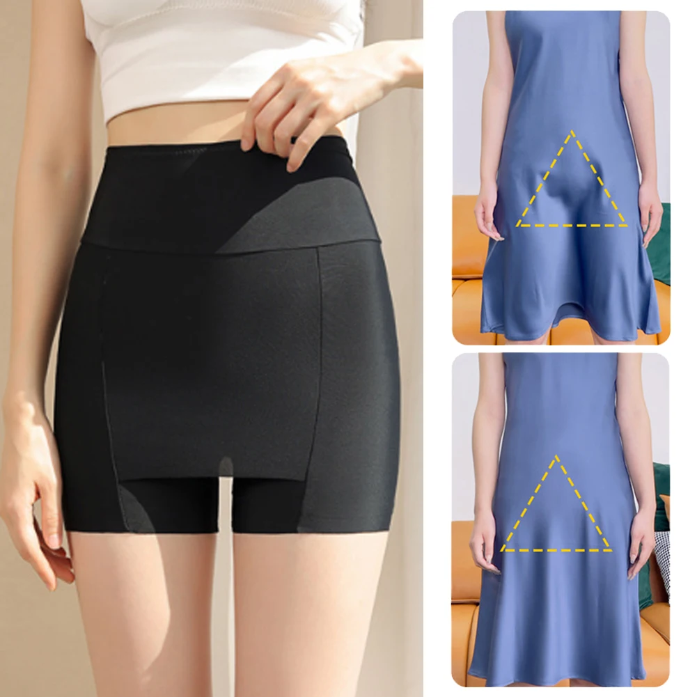 

1pc Summer Women Safety Shorts Pants Seamless Thin Ice Silk High Waist Panties Seamless Anti Emptied Boyshorts Girls Underwear
