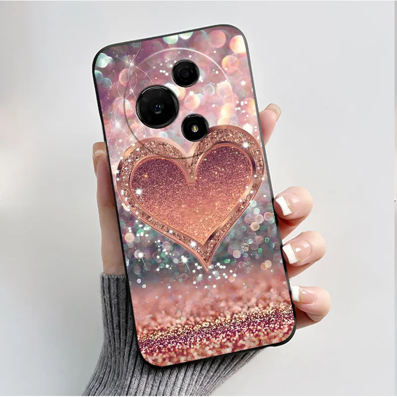 Luxury Fashion Butterfly Flowers Black Soft Silicone Shockproof Phone Case Cover