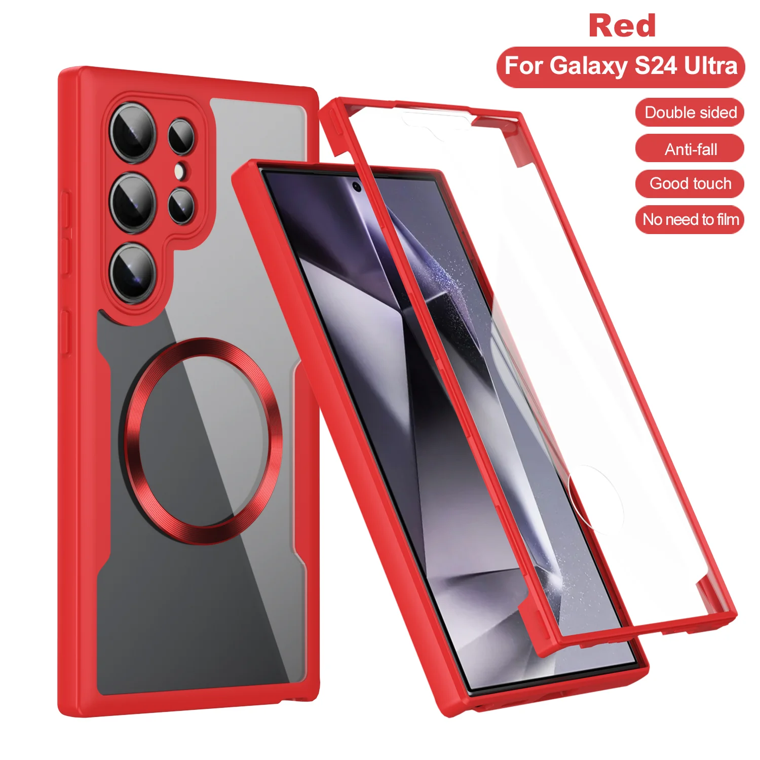 Magnetic 360 Full Body Clear Protective Case with Magsafe Compatibility