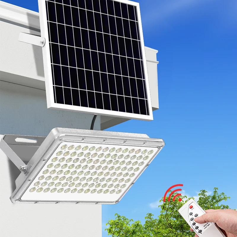 고광량 6500K 야외 IP65 방수 투광등 100W 200W 300W 태양광 LED 조명 보안등