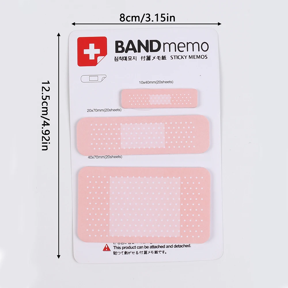 Bandage-Shaped Sticky Note Pads - Creative School & Office Supplies
