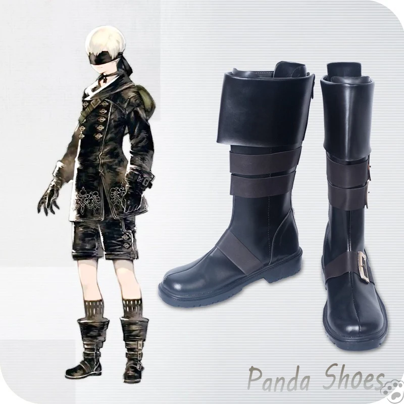 

NieR Automata 9S Cosplay Shoes Anime Game Cos Long Boots YoRHa No.9 Type S Cosplay Costume Prop Shoes for Con Halloween Party