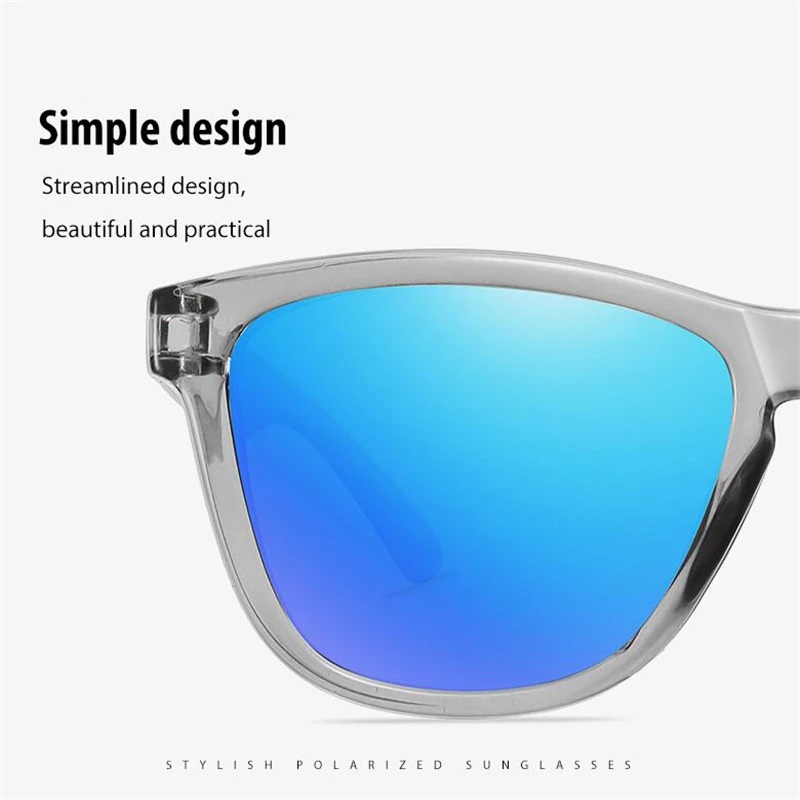 0 -0.5 -0.75 To -6.0 Colorful Lens Square Prescription Sunglasses Men Polasrized Fashion PC Frame Driving Myopia Spectacles Male 6