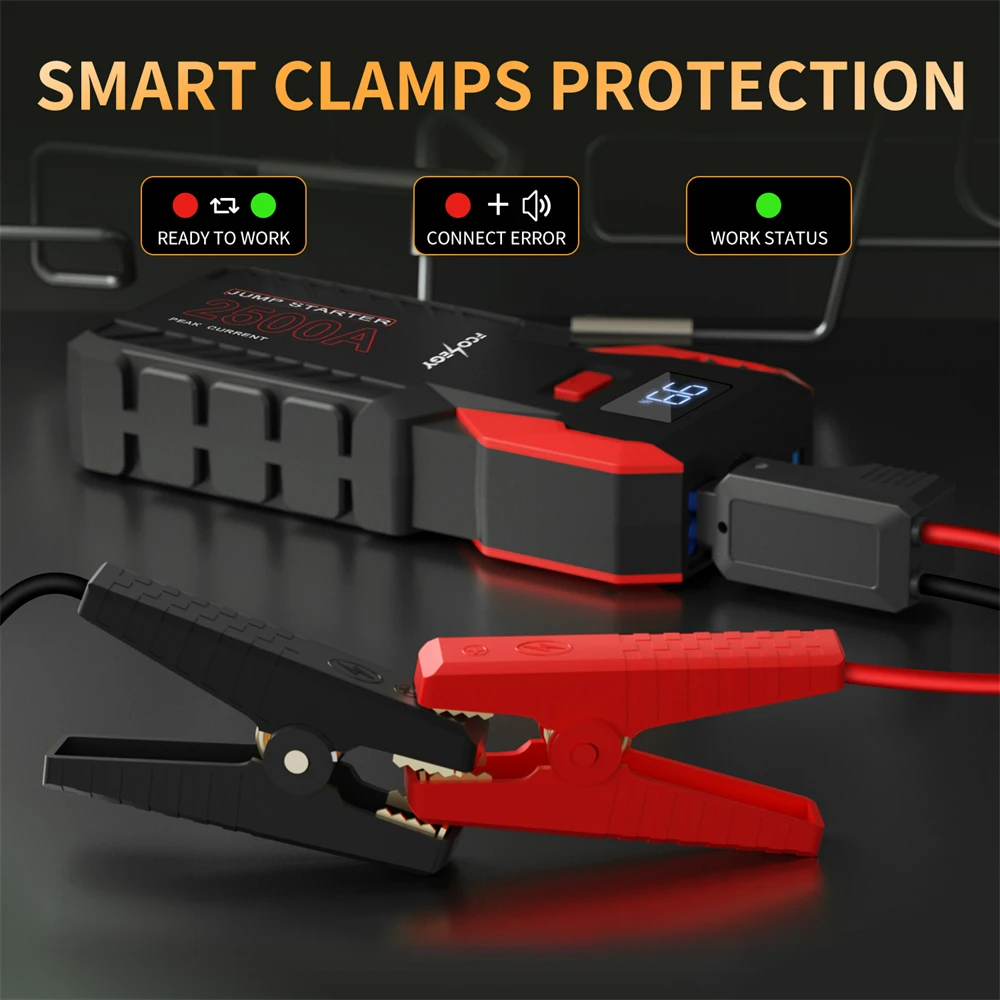 2500A Car Jump Starter 26000mAh Portable Power Bank 12V Auto Emergency Car Battery Starter Booster Starting Device car jump starter jump starter