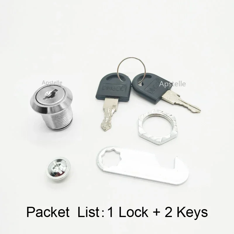 Cabinet Safety Lock Door Lock Cabinet Lock Door Safety Lock Same key 16/20/25/30mm Drawer Locks With 2 Keys Lock Furniture Hardware Door Cabinet Lock For Office Desk Letter Box Cam Locks