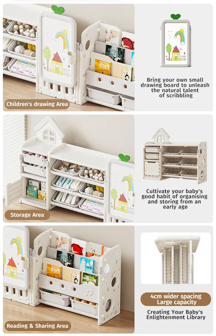 Organizador de almacenamiento personalizado para niños, estantería