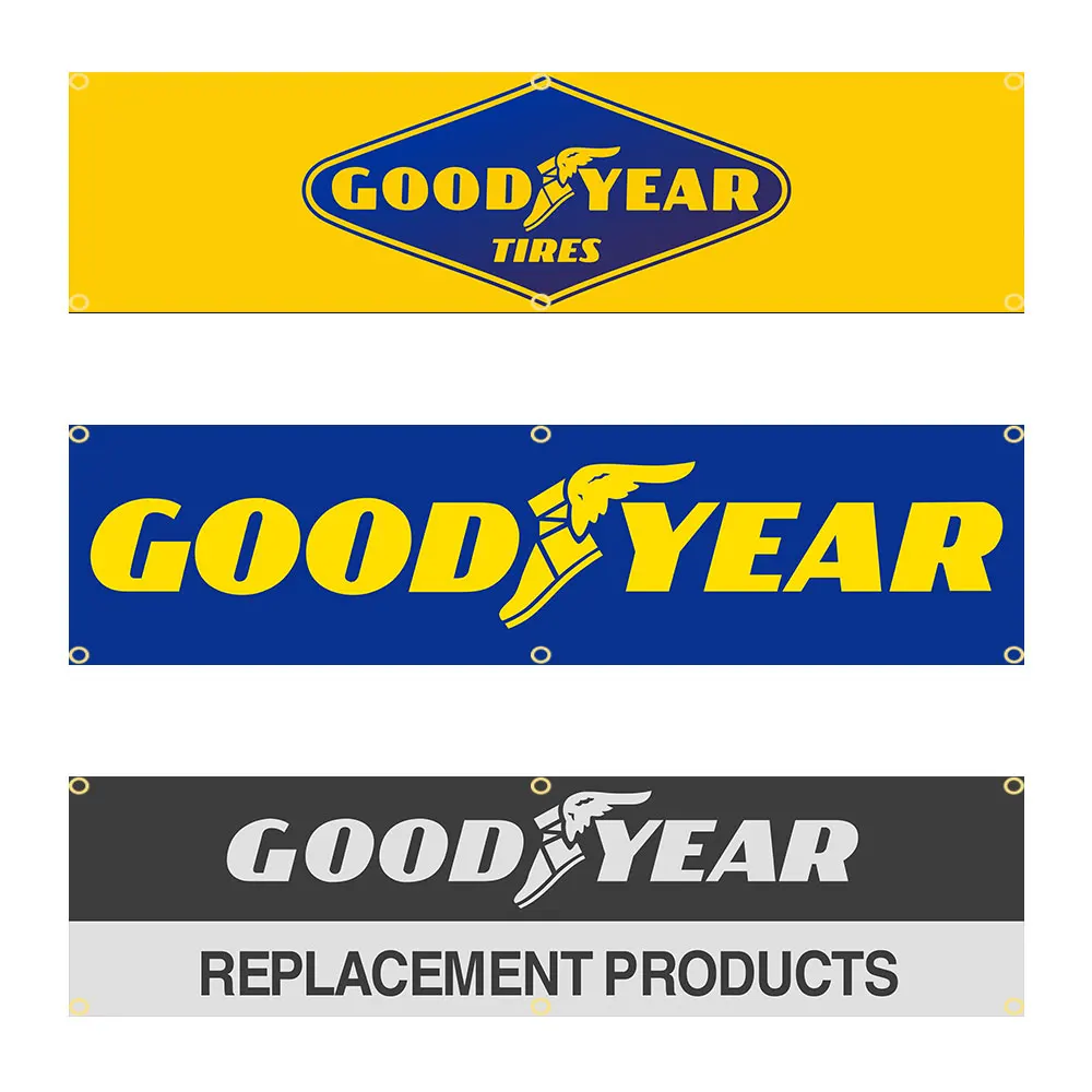 

60x240cm Good Year Raceway Tires BANNER Tapestry Polyester Printed Flag Garage or Outdoor For Decoration