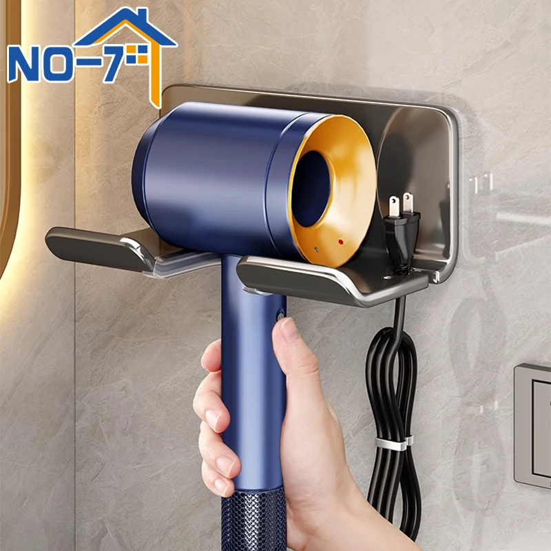 Hair Dryer Holder For Dyson Wall Mounted Hair Straightener Stand Nail
