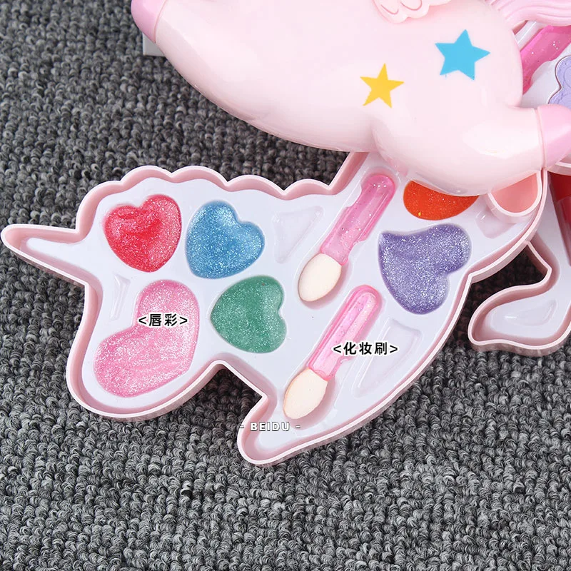 Kid Pink Unicorn Makeup Kit Box Washable Simulation Pretend Play Cosmetic Set Toys Non-Toxic Safe Bracelet Beauty Toy Gift Girl 17 Kid Pink Unicorn Makeup Kit Box Washable Simulation Pretend Play Cosmetic Set Toys Non-Toxic Safe Bracelet Beauty Toy Gift Girl