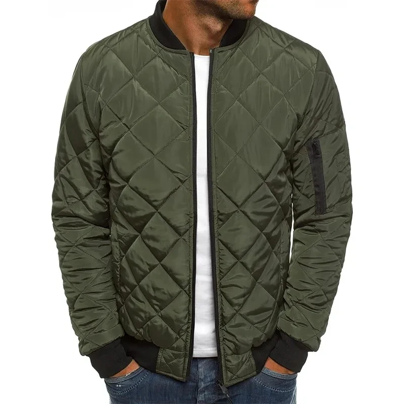 

Solid Color Jacket Cotton-padded Jacket Lingge Stitched Thickened Collar Cotton-padded Jacket Winter Warm Cotton-padded Jacket