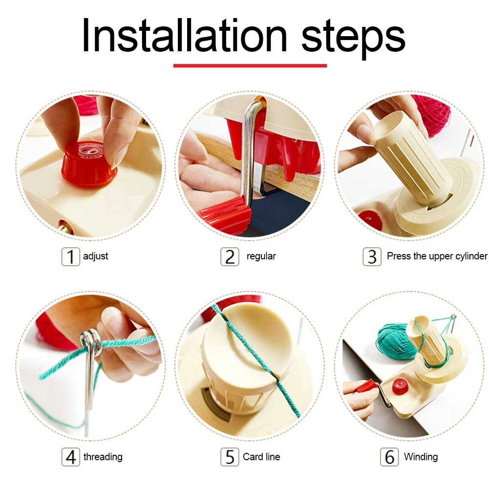 Portable Winding Machine Portable Yarn Winder For Knitting Yarn Ball Thread Fiber Wool String Skein Cable Hand Operated Winder