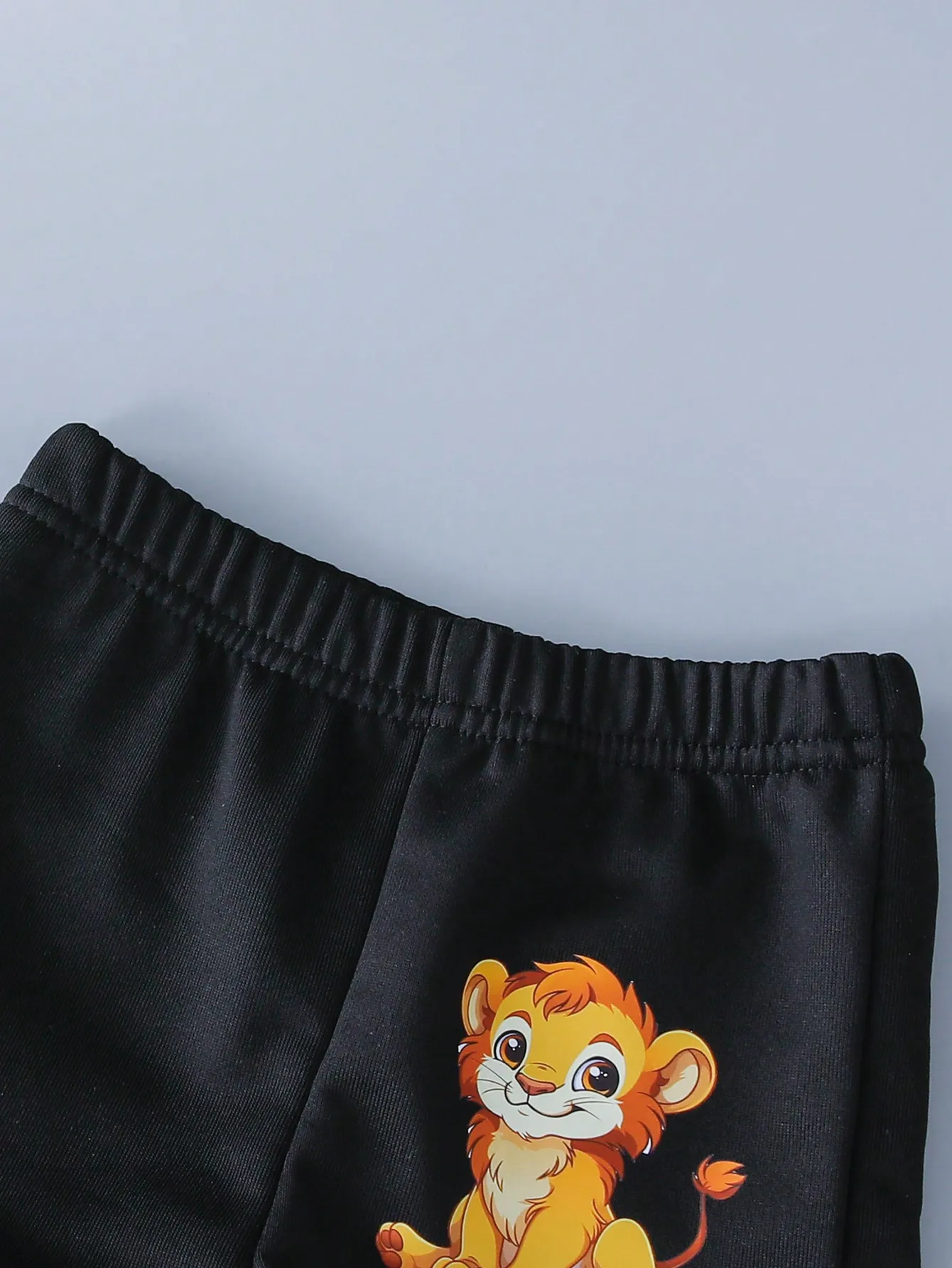 Summer Boys Fashion Loose Short sleeved Little Lion Clothing Children's Top Cute Cartoon 0-3 Year Old Homewear Boys Round Neck