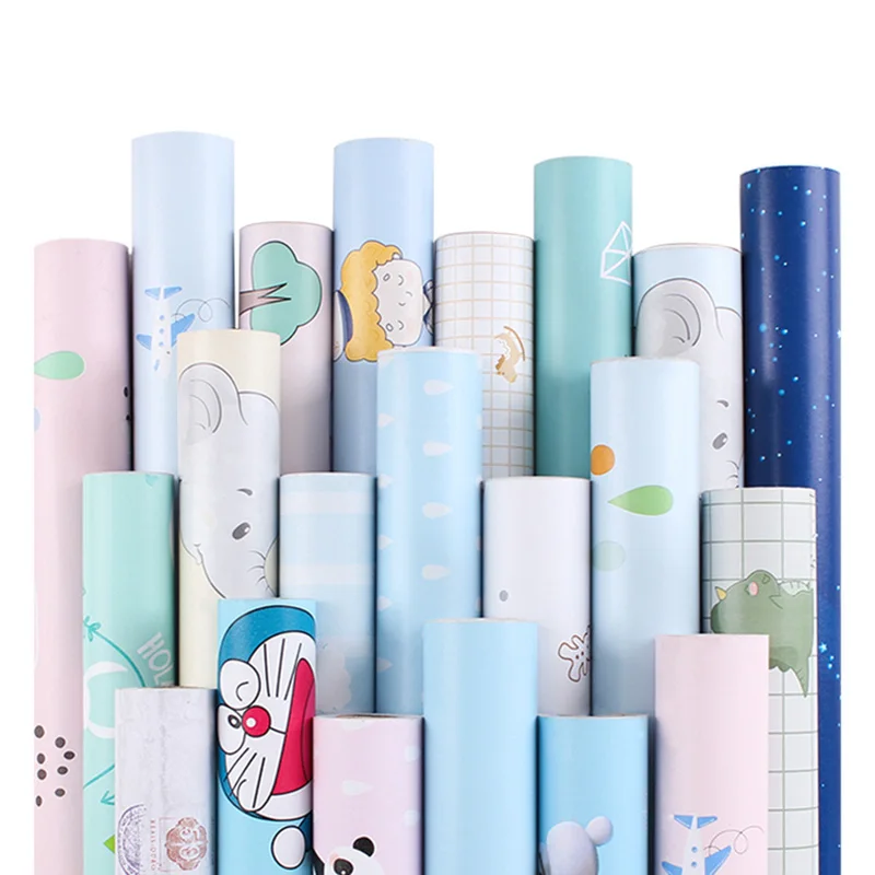 

5M/10M Cartoon Wallpaper Self-Adhesive Waterproof And Moisture-Proof Bedroom Warm Children's Room Wall Decoration Wallpaper