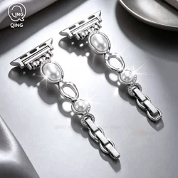 Elegant Stainless Steel Bead Chain Bracelet Watch Band - Ultra2 45mm 49mm (Silver)