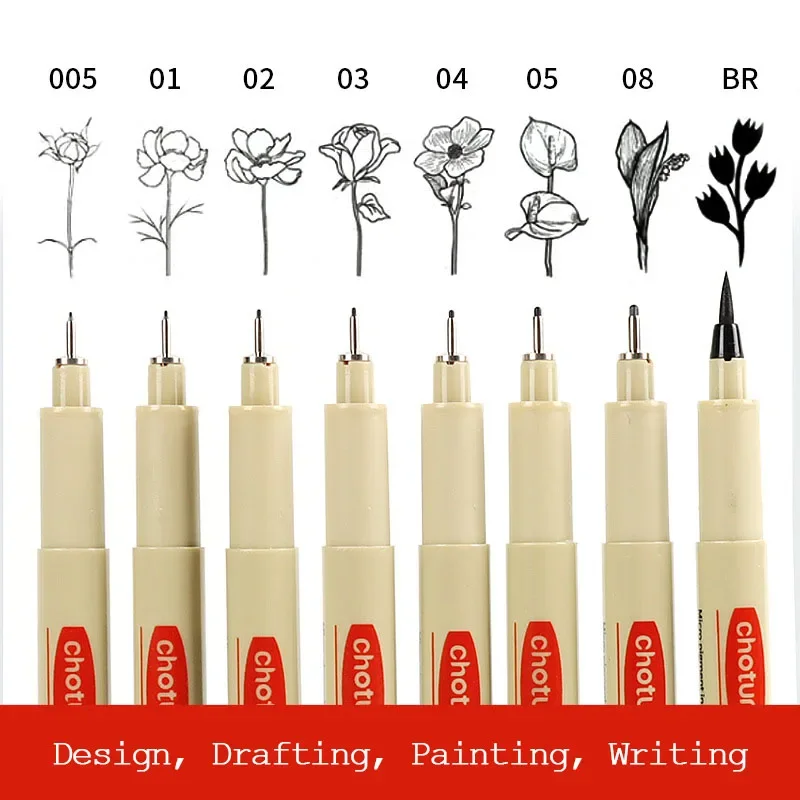 3-12Pcs Pigment Liner Micron Drawing Pen Manga Pigma Ink Marker Pen Sketching Brush Set Hook Line Needle Art Supplies permanent marker pen marker pens color marker pens permanent marker permanent markers pen marker paint marker pen markers pen marker pen acrylic paint markers