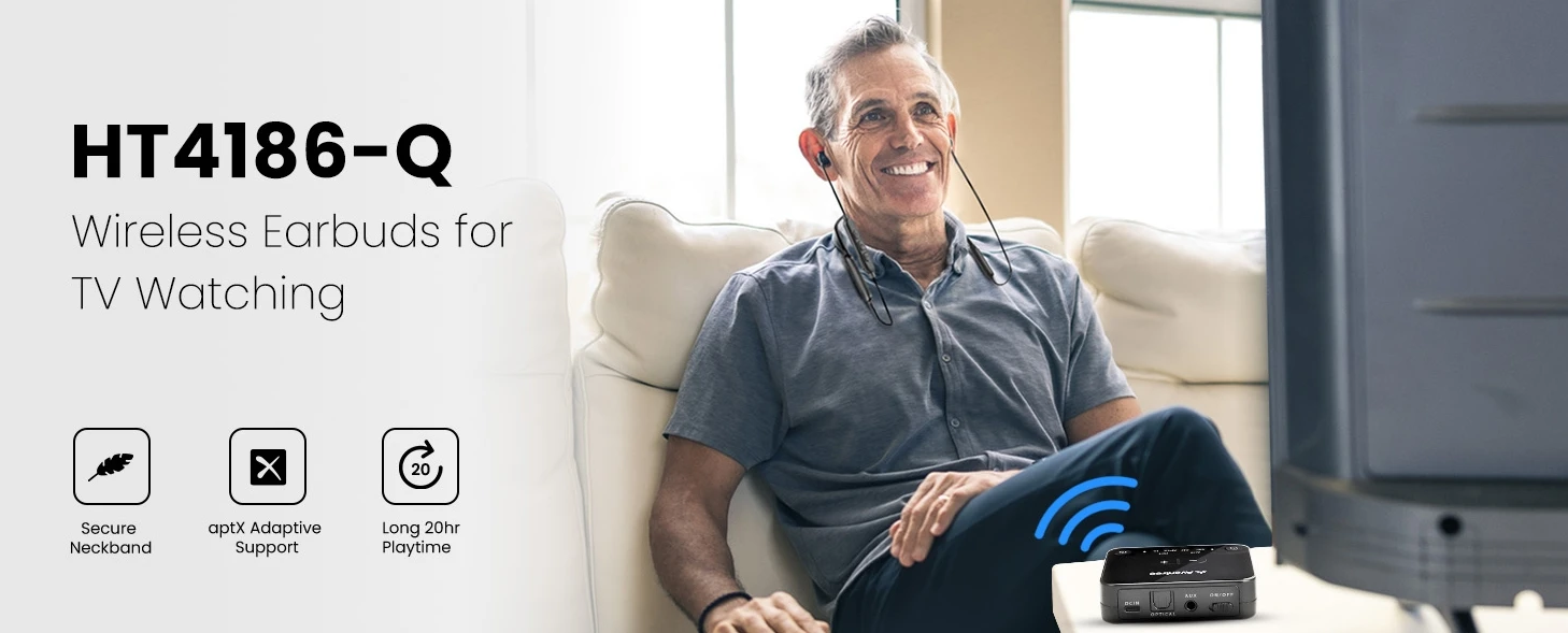 Avantree HT4186 ワイヤレスイヤフォンセット Amazon.com: Avantree HT4186 - Wireless Earbuds for TV