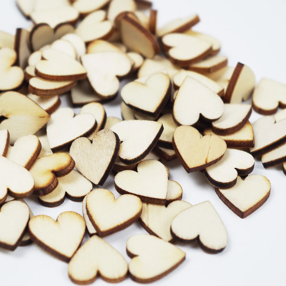 Valentine Cookie Wood Heart Ornaments