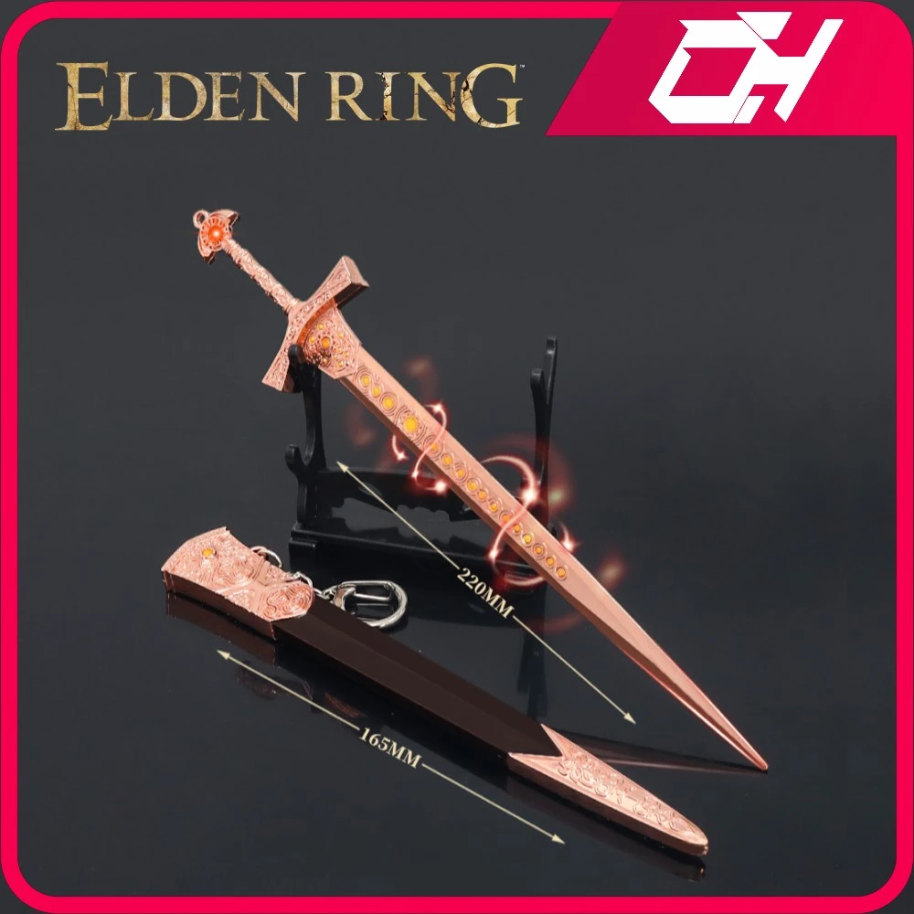 Elden Ring Sword Miquellan Knight's Sword Anime Game Keychain Swords