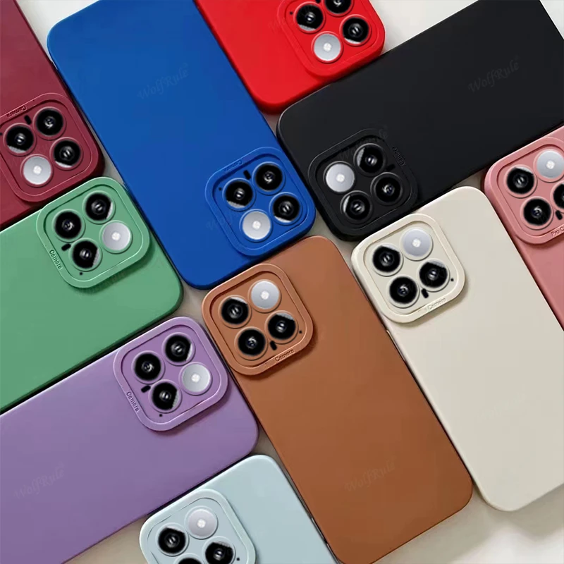 Per Xiaomi 14 Custodia Cover Mi 13 T 13 T 14 Pro Capas Lens Camera Protector Silicone Color Antiurto Tpu Soft Fundas Xiaomi Mi 14