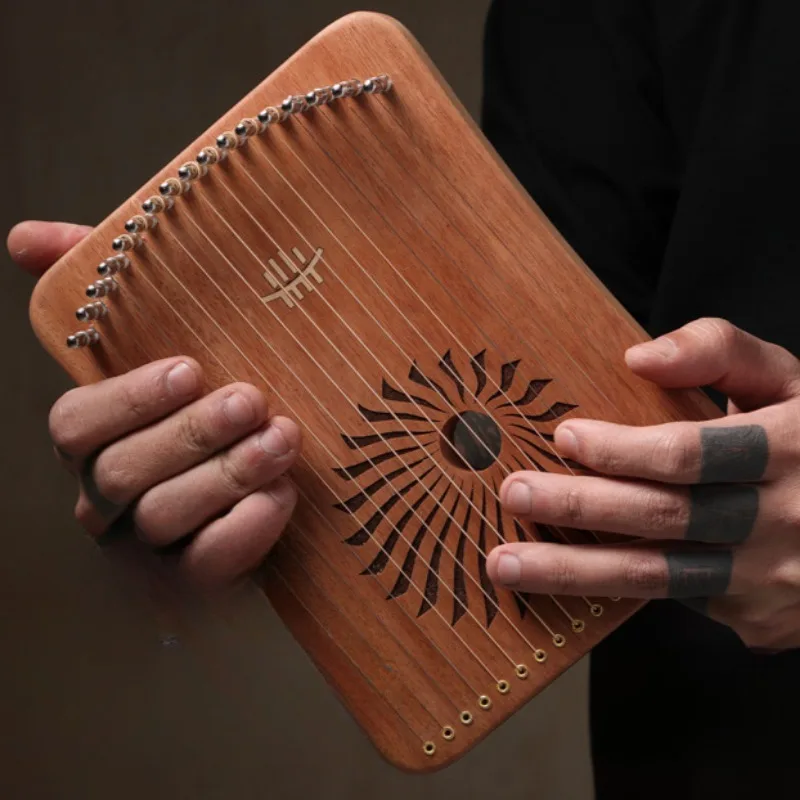 Wooden Finger-playing Harp 17 Keys Harp Professional Playing 31 Keys Small Harps Holiday Gift Musical Stringed Instruments