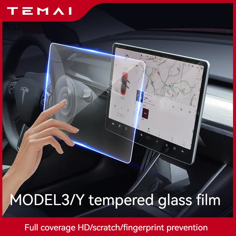 

TEMAI применимо к Tesla Model3YXS закаленная пленка центральное управление навигационной пленкой аксессуары для модификации экрана
