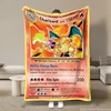 Japanese Anime Pokemon Card HD Cartoon Plush Blanket for Bed Sofa Soft Flannel Throw Fluffy Children Picnic Blankets Kids Gift 2