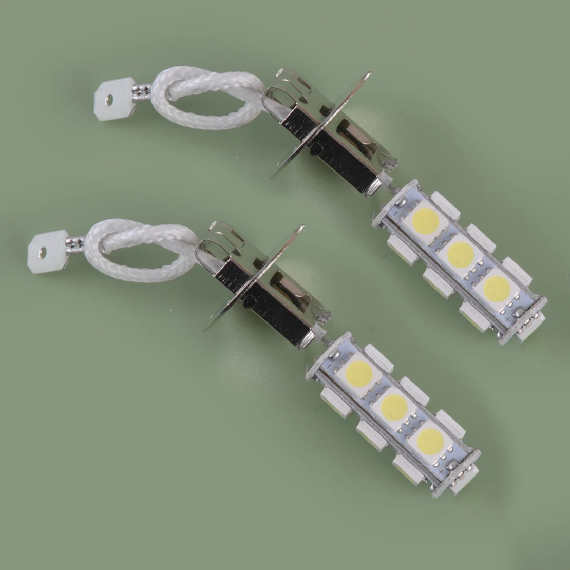 

2Pcs 2W 6000k 12V H3 5050 LED Car Motorcycle Fog DRL Headlight Driving Lamp Light Flashlight Torch Head Bulb