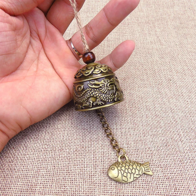 Vintage Faragott Szél Harang Csengő Réz Udvari Kerti Dekoráció Szélsugár Kültéri Lógó Otthoni Templom Dísz Kínai Stílus - Image 2