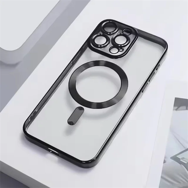 Deluxe Transparent Magnetic Protective Phone Case with Magsafe Compatibility