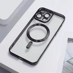 Deluxe Transparent Magnetic Protective Phone Case with Magsafe Compatibility - iPhone 18 Pro Max (Black)