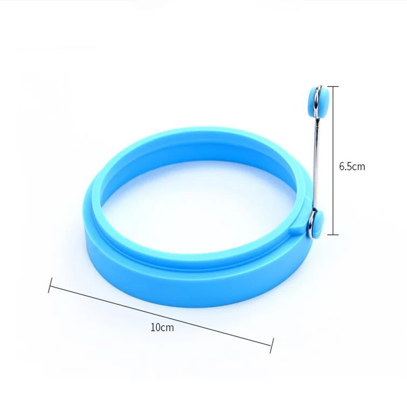 Omelette Maker Silicone Round Omelette Ring Handle Kitchen Tools Silicone Baking Cake Mold Round Omelette Maker Household Cake Mold