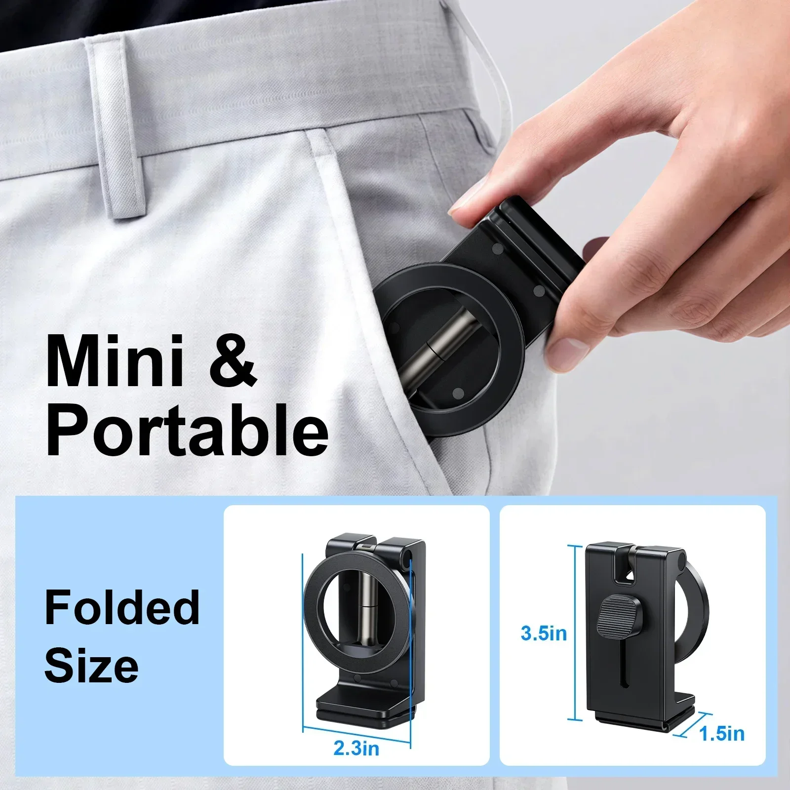 Eary Universal Travel Phone Holder Mount For Desk With 360° Rotation Long Flight Must Have Phone Stand  Accessory For Airplane