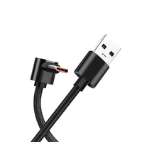 0.25m/0.5m/1m/2m 90 Degree Elbow Nylon Braided 5A Quick Charger Elbow USB to Type C Cord Cable For iPhone Samsung Huawei Xiaomi 1