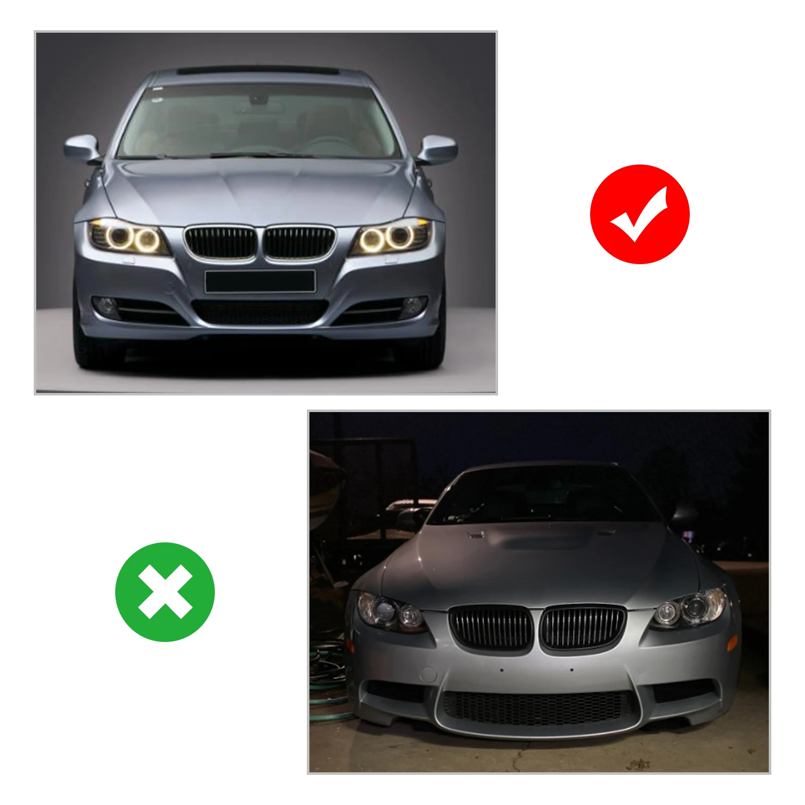 BMW 3 시리즈 E90 2008-2012 LCI PP에 맞는 앞 범퍼 립 스플리터 스포일러