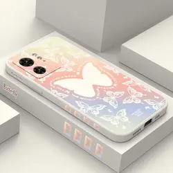 Butterfly Dazzle Silicone Phone Case - MOTO E22S (White)