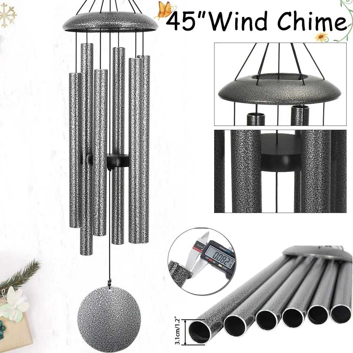 

45 Inch Deep Tone Windchime Wind Chimes Bells Adjustable Tone Wind Chime Pendant Balcony Hanging Ornament Garden Home Decorative