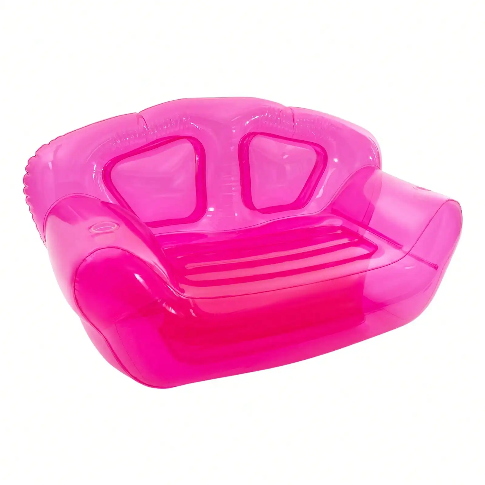 Inflatable Double Person Sofa Clear/Pink/Blue/Green Blow UP Chairs Portable Air Sofa Camping Yard Couchs Outdoor Activitiy 5