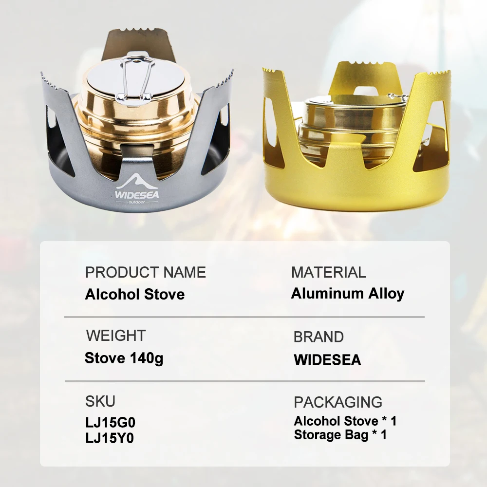 Camping Stove Gas Stove Outdoor Picnic Stove Mini Ultra-light Spirit Combustor Alcohol Stove Camping Furnace Portable Folding