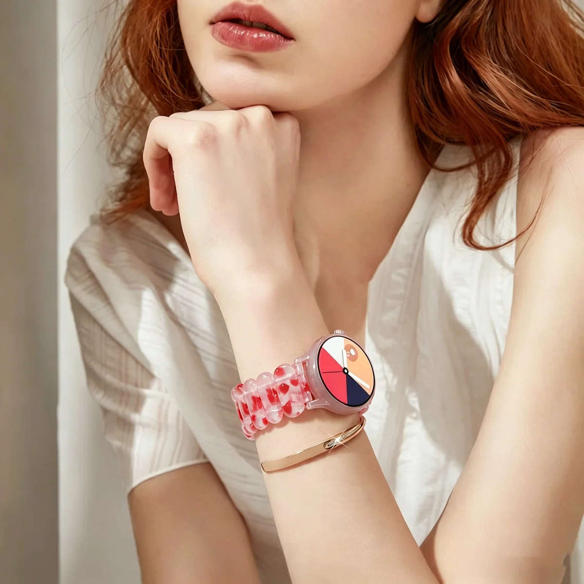 Universal Resin Quick Release Elastic Watch Strap - 18/20/22mm