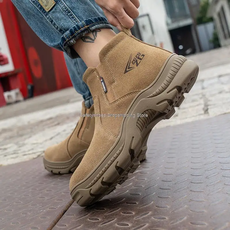 Zapatos de seguridad de trabajo para hombre, botas de soldador de invierno|Botas de seguridad y de trabajo| - AliExpress