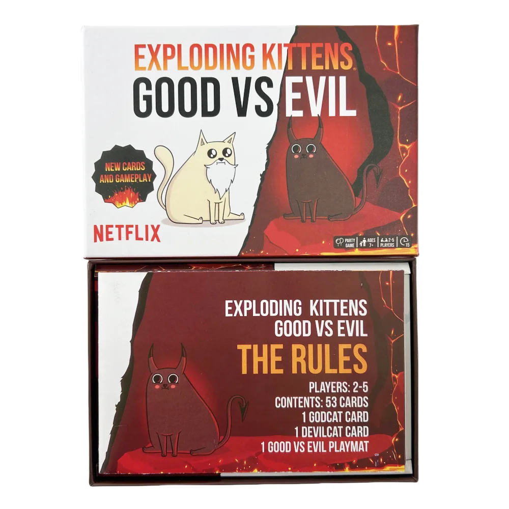 Happy Board Cards Elevate with New Characters Family Card Games for Party Funny Good vs Evil Card Games Board Deck Exploding Kittens