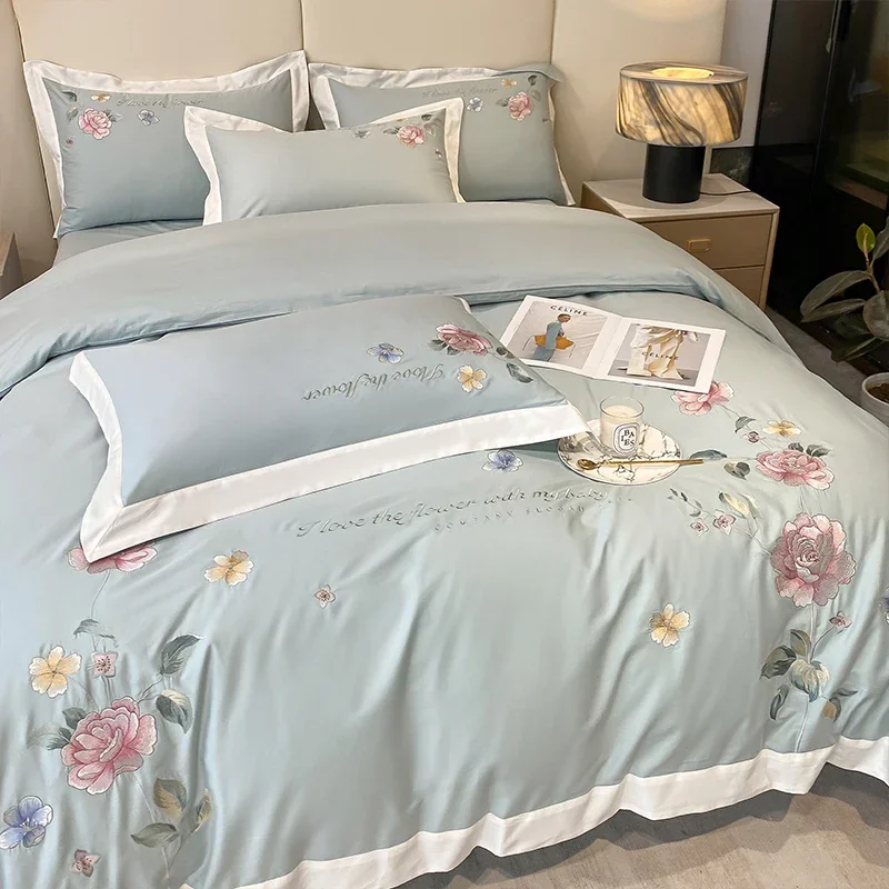 

Flowers Duvet Cover Sets Bed Linens 100% Cotton Bedding Set Quilt/Comforter Covers Pillowcases Queen King Size Home Texitle