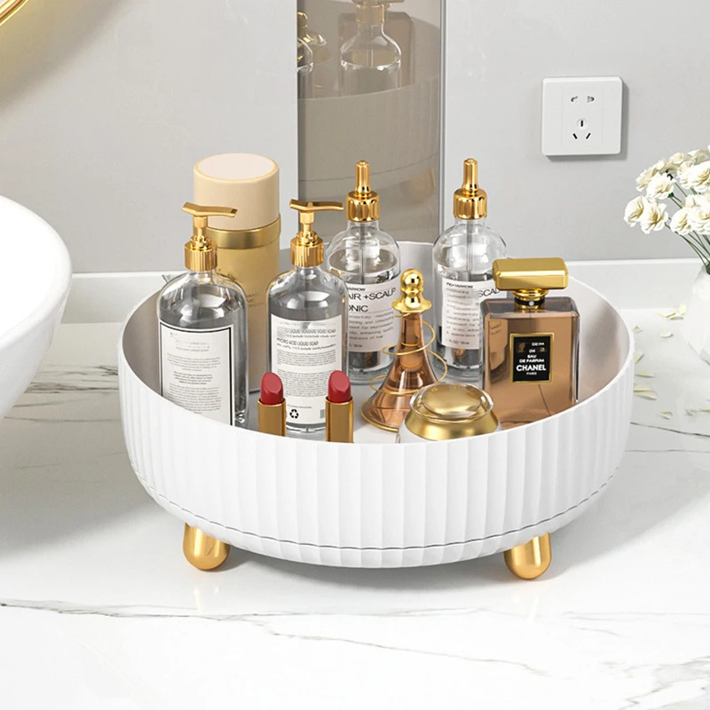 Makeup Perfume Organizer Tray 360° Rotating Lazy Susan, Spinning Organizer and Skincare & Cosmetics Storage with Large Capacity 2