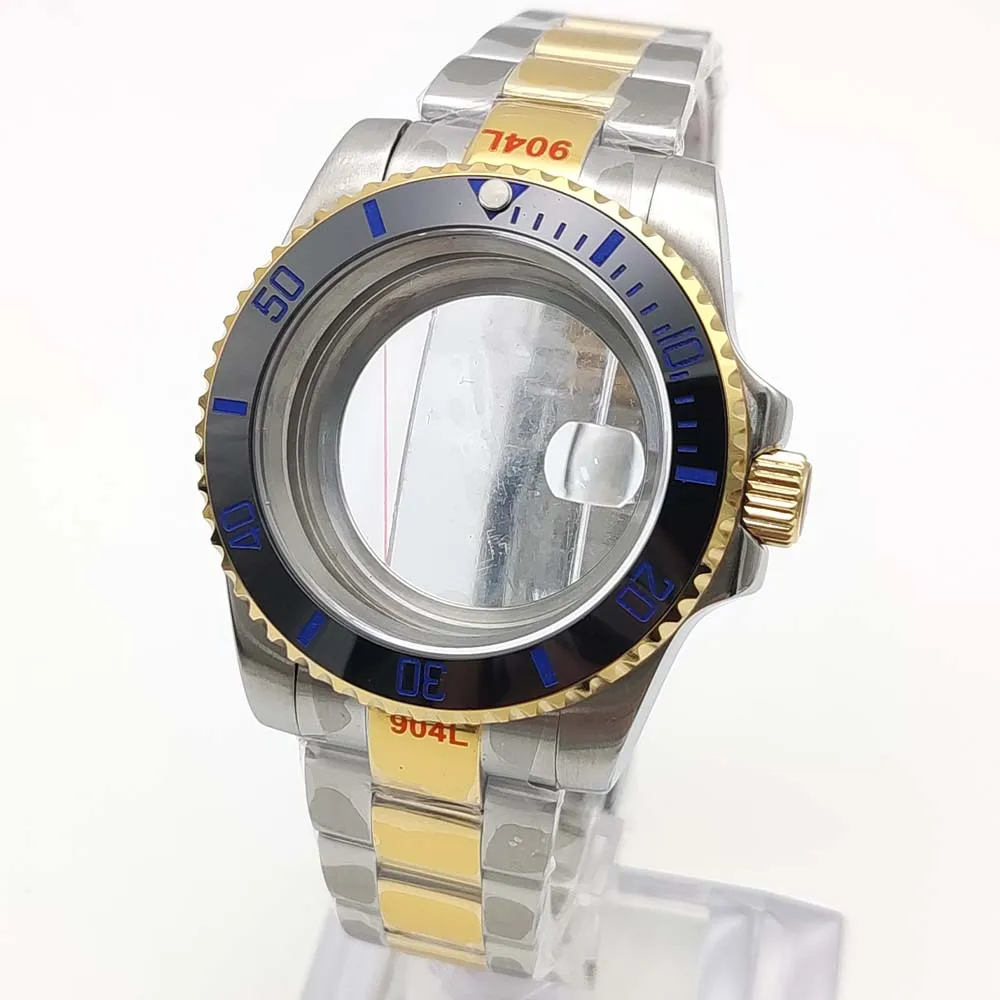 Men's Gold Sandwich Case Automatic Watch with Sapphire Glass, 40mm Water Resistant Design